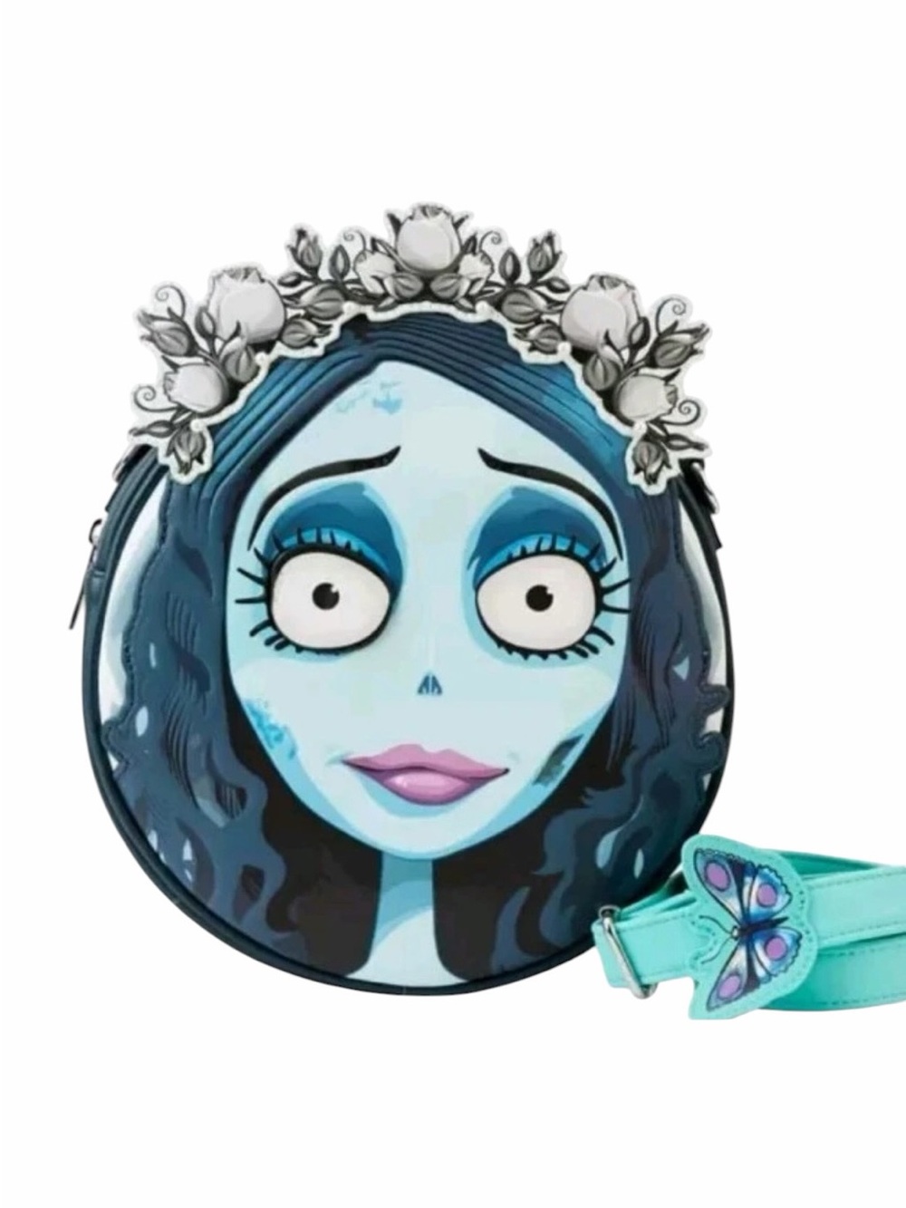 Loungefly Corpse Bride - Emily Glow in the Dark Faux Leather Crossbody Bag NWT - Picture 7 of 7